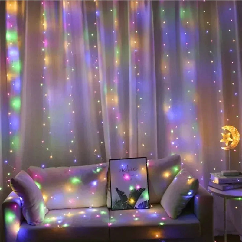 Rideau Lumineux LED 3 m avec Télécommande