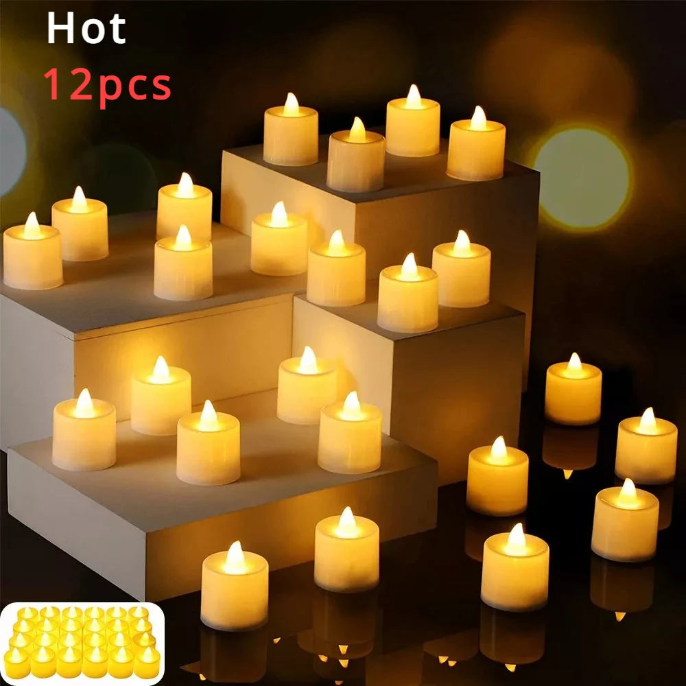 Bougies LED Sans Flamme – Lot de 12