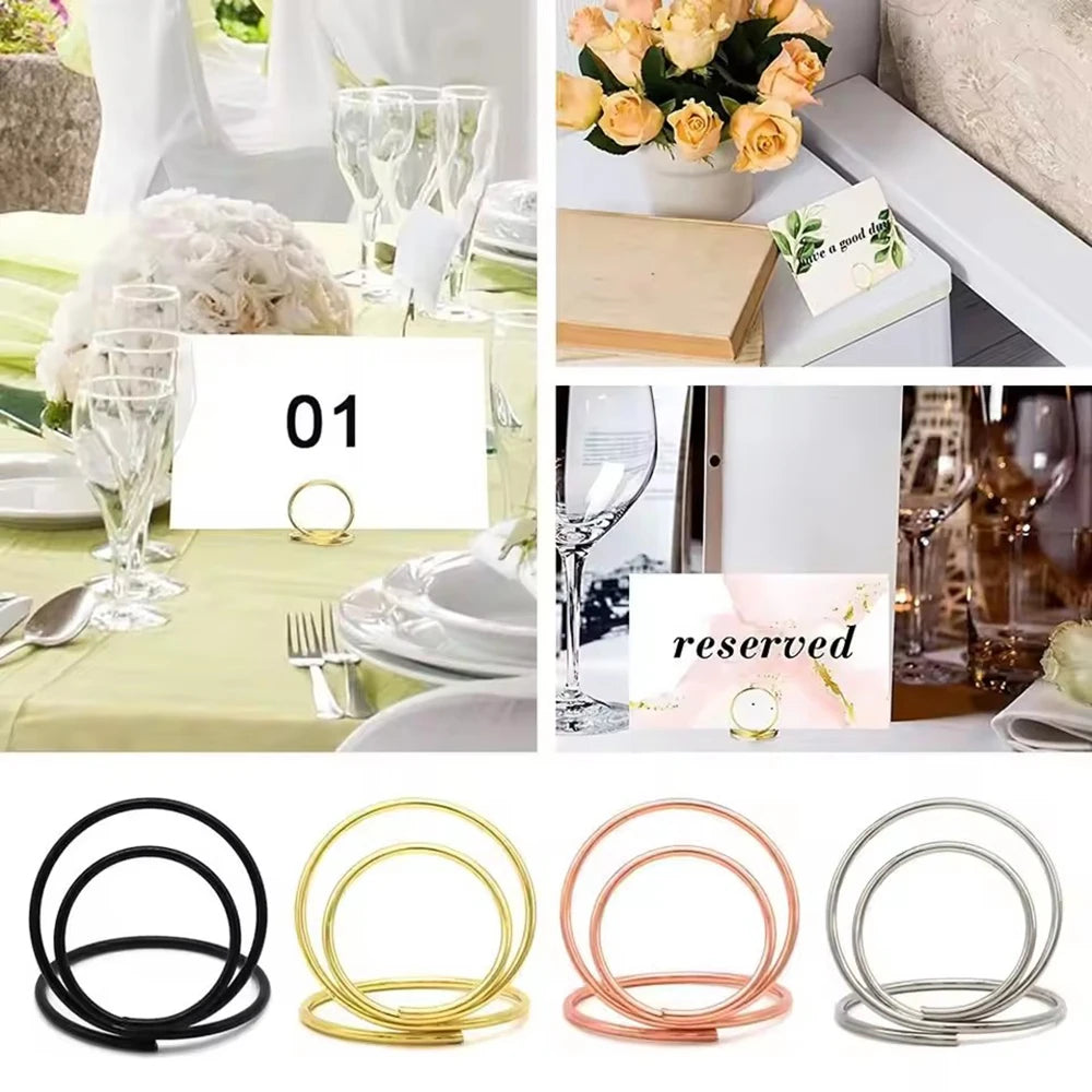 Porte-Numéros de Table Dorés – Lot de 10